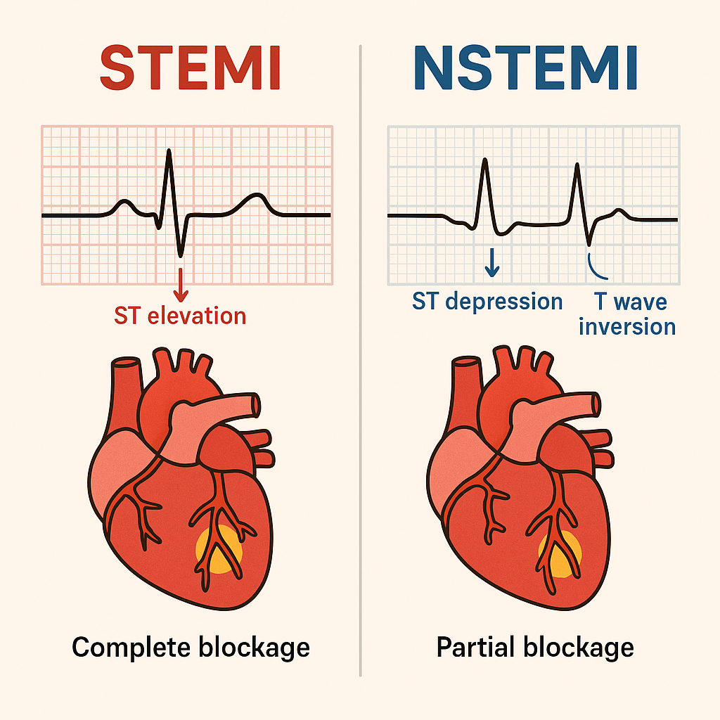 STEMI vs. NSTEMI EKG
