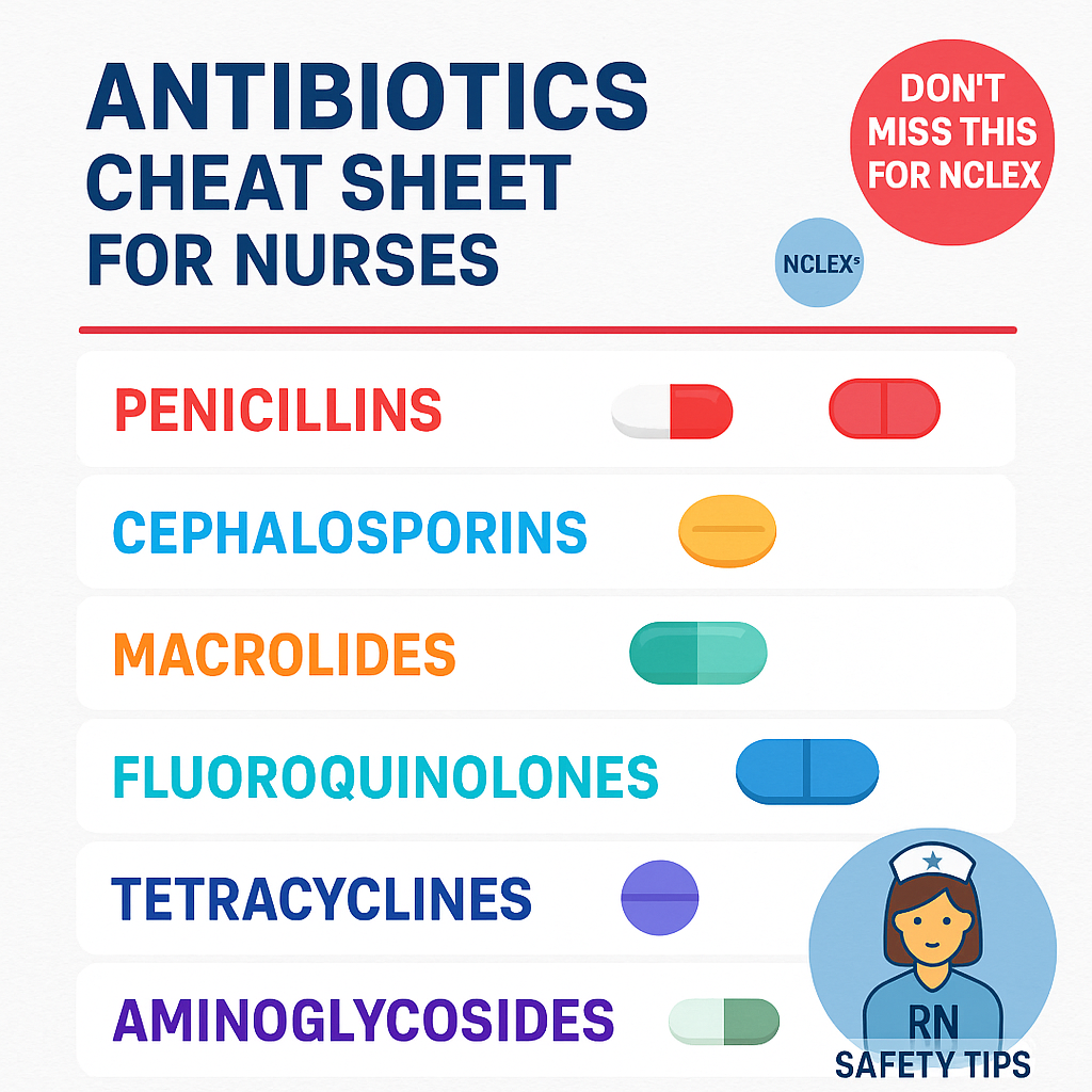 Antibiotics cheat sheet for nurses