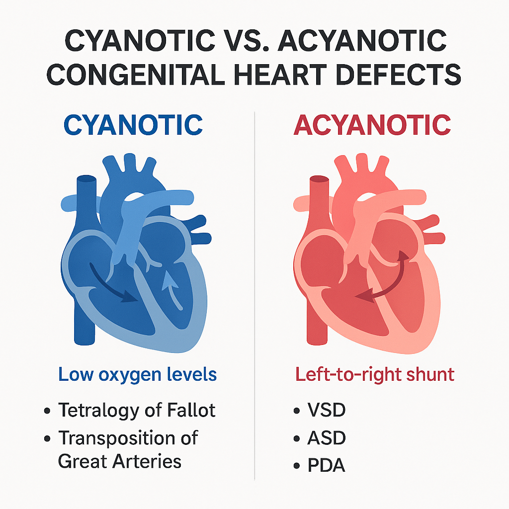 Cyanotic vs. Acyanotic Congenital Heart Defects