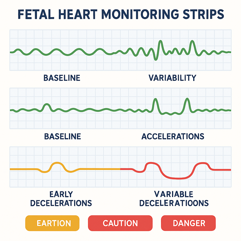 Fetal heart monitoring NCLEX