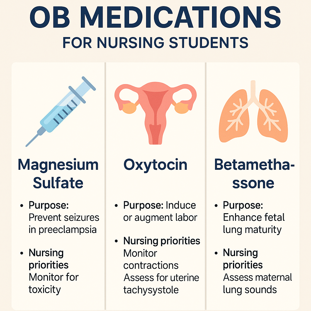 OB medications cheat sheet
