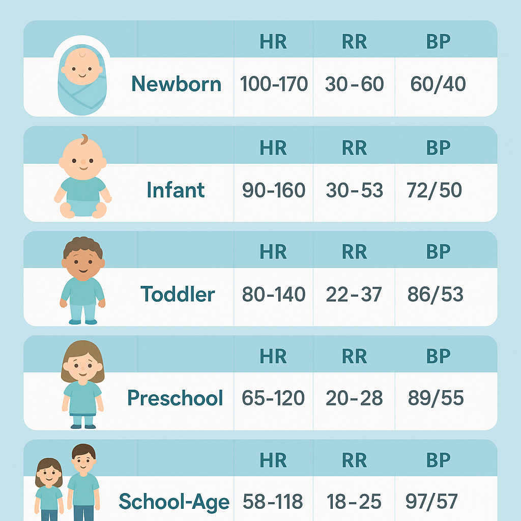 Pediatric Vital Signs Chart