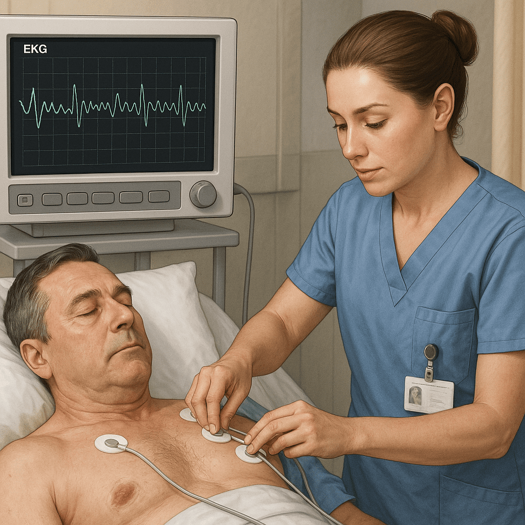 Artifact on EKG strips nursing