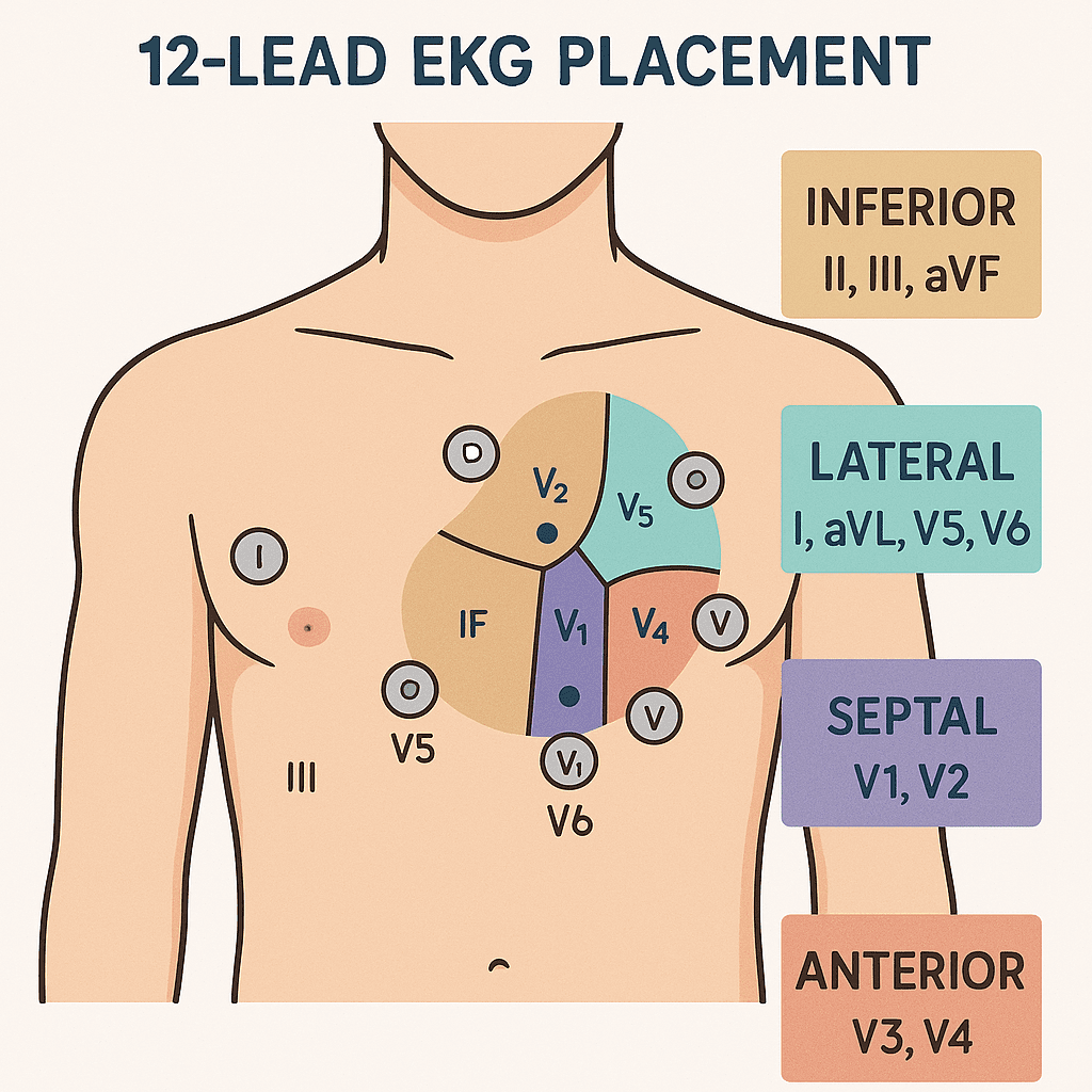12 Lead EKG Simplified Nursing Guide To Heart Regions One For All 12 Lead EKG Simplified Nursing Guide To Heart Regions One For All