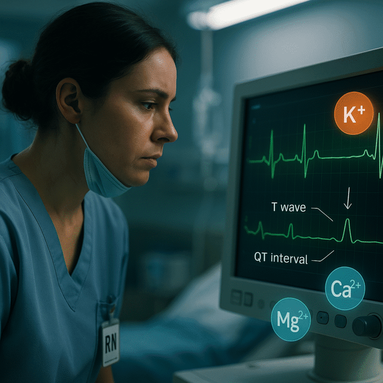 ECG Changes in Electrolyte Disturbances: NCLEX Tips for Nurses