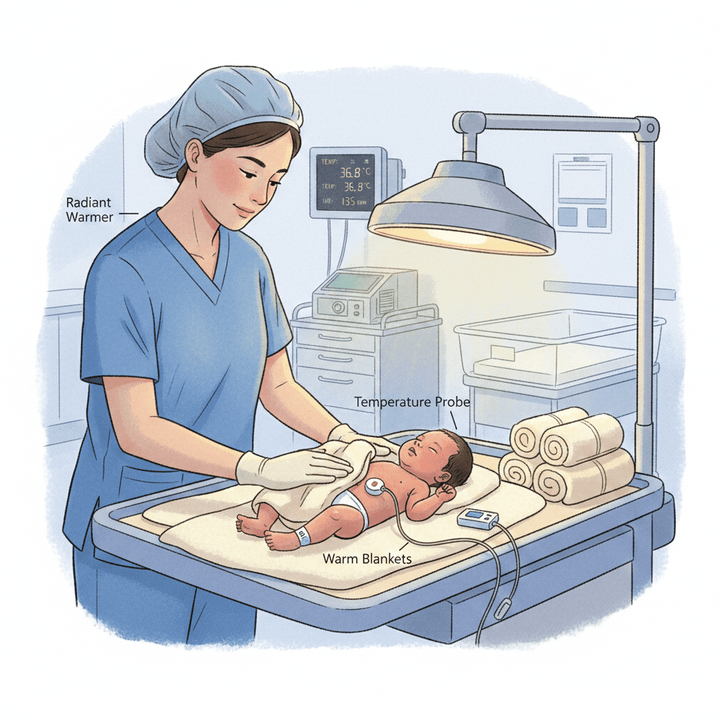 Newborn thermoregulation nursing interventions