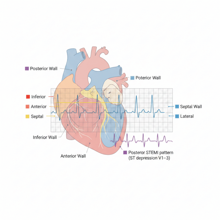 Stemi Lead Patterns Recognizing STEMI Locations on 12-Lead ECG | NCLEX Guide