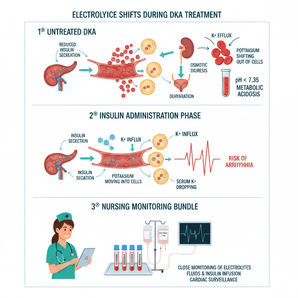 Electrolyte monitoring during DKA treatment