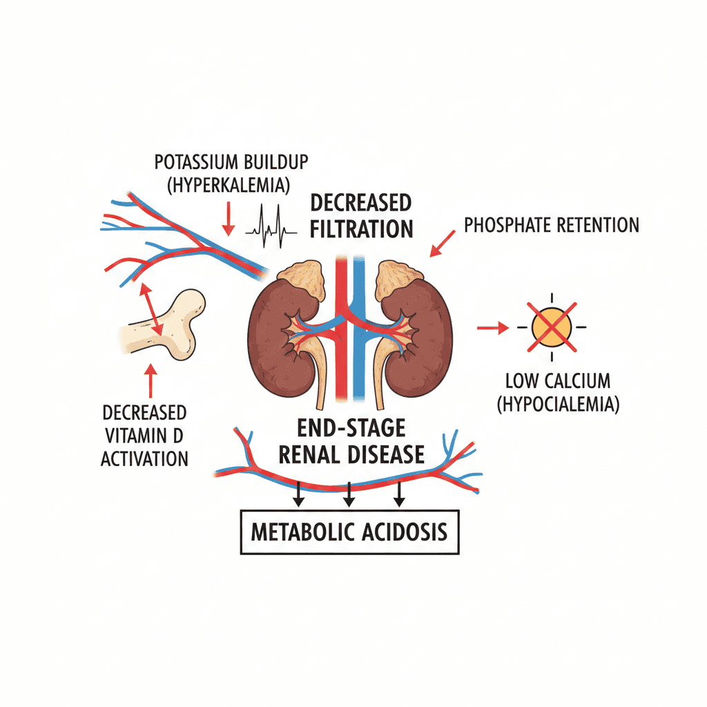 Electrolyte imbalances in end-stage renal disease