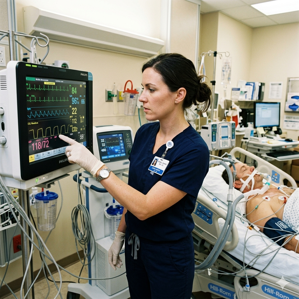 capnography EtCO₂ ICU nursing