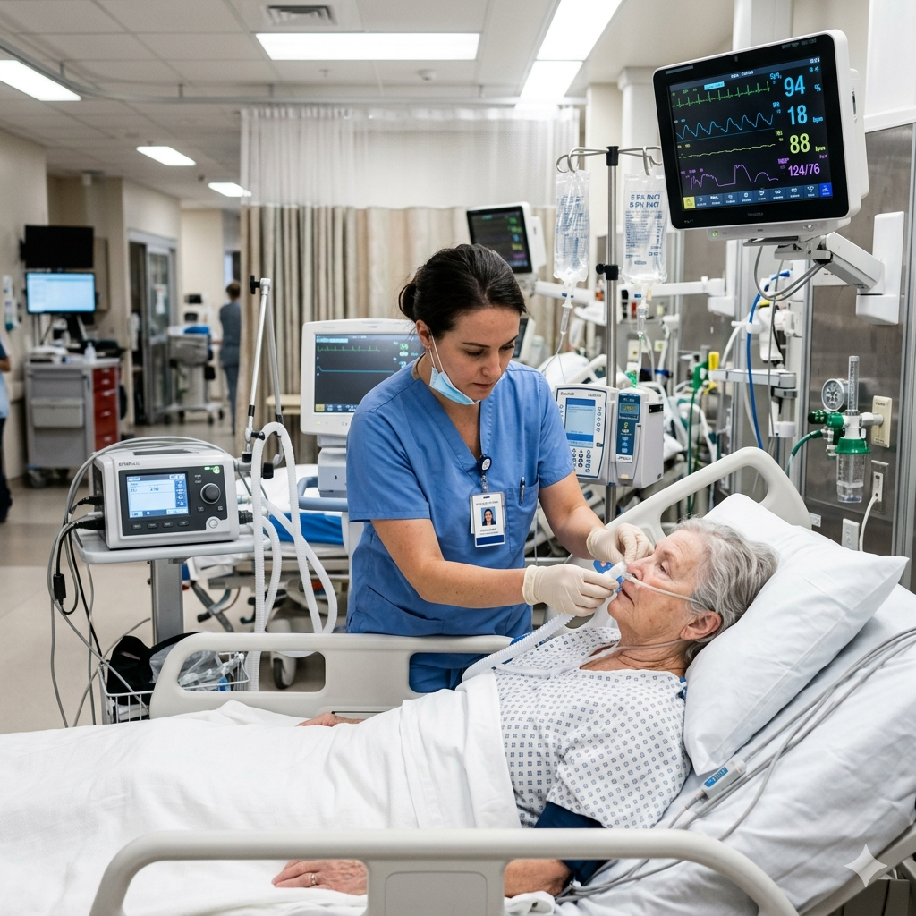 HFNC vs non-invasive ventilation nursing
