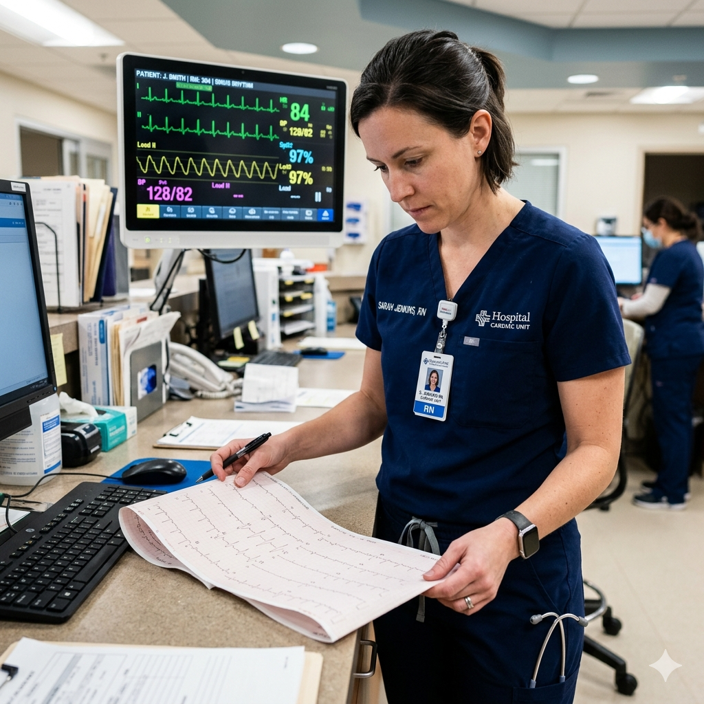 T-wave inversions nursing EKG